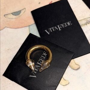 Vita Fede Gold and Clear Ring